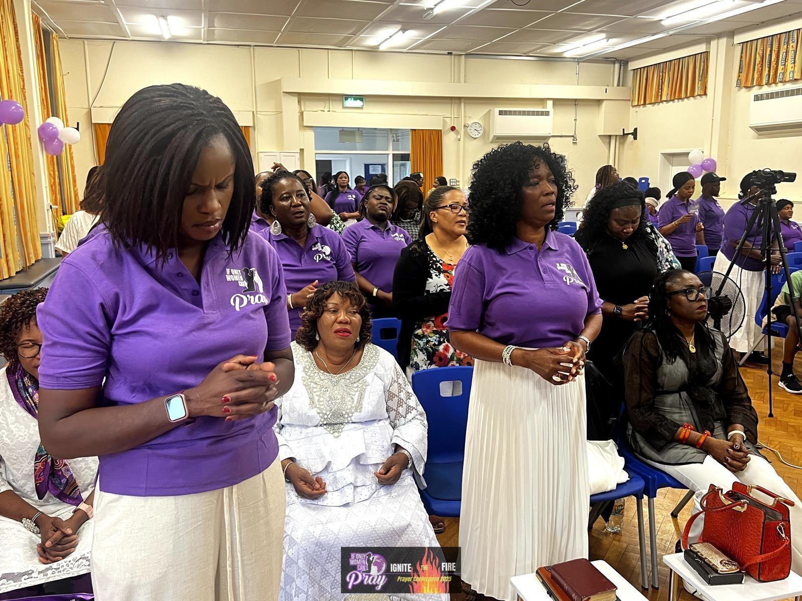 Women gathered at an IF ONLY WOMEN CAN PRAY event